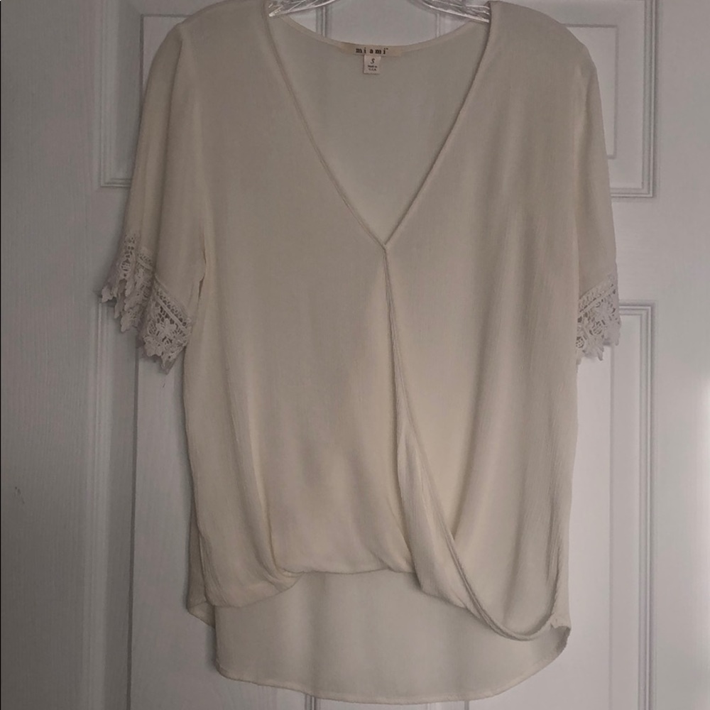Francesca’s cream lace top